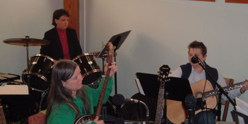 The Peace Band plays at the 11:00 Sunday service